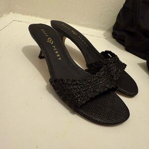 Katy Perry Black Sandal Kitten Heel. Brand New, never worn! Size 8.5
